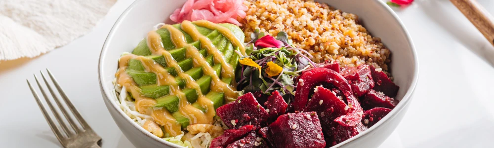 beets + avocado bowl