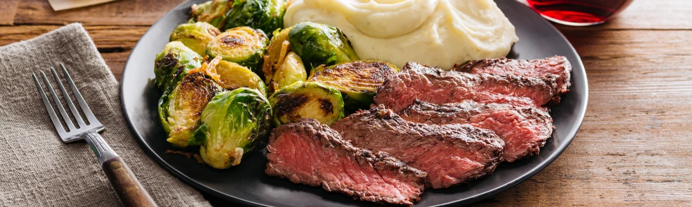 chimichurri grass fed steak plate