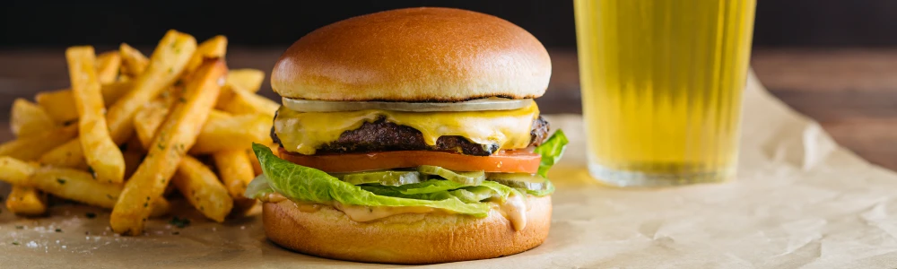 grass fed cheeseburger