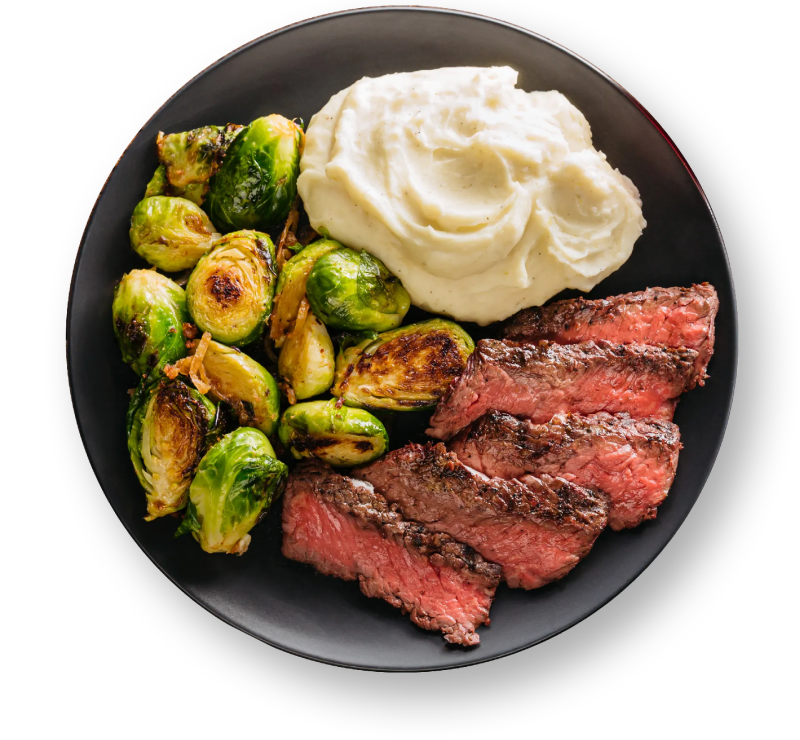 Grilled Grass Fed Steak Plate