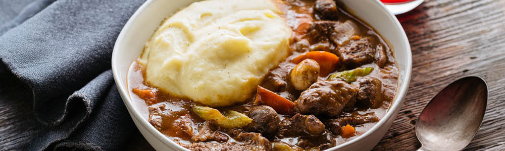 Beef and mushroom braise bowl