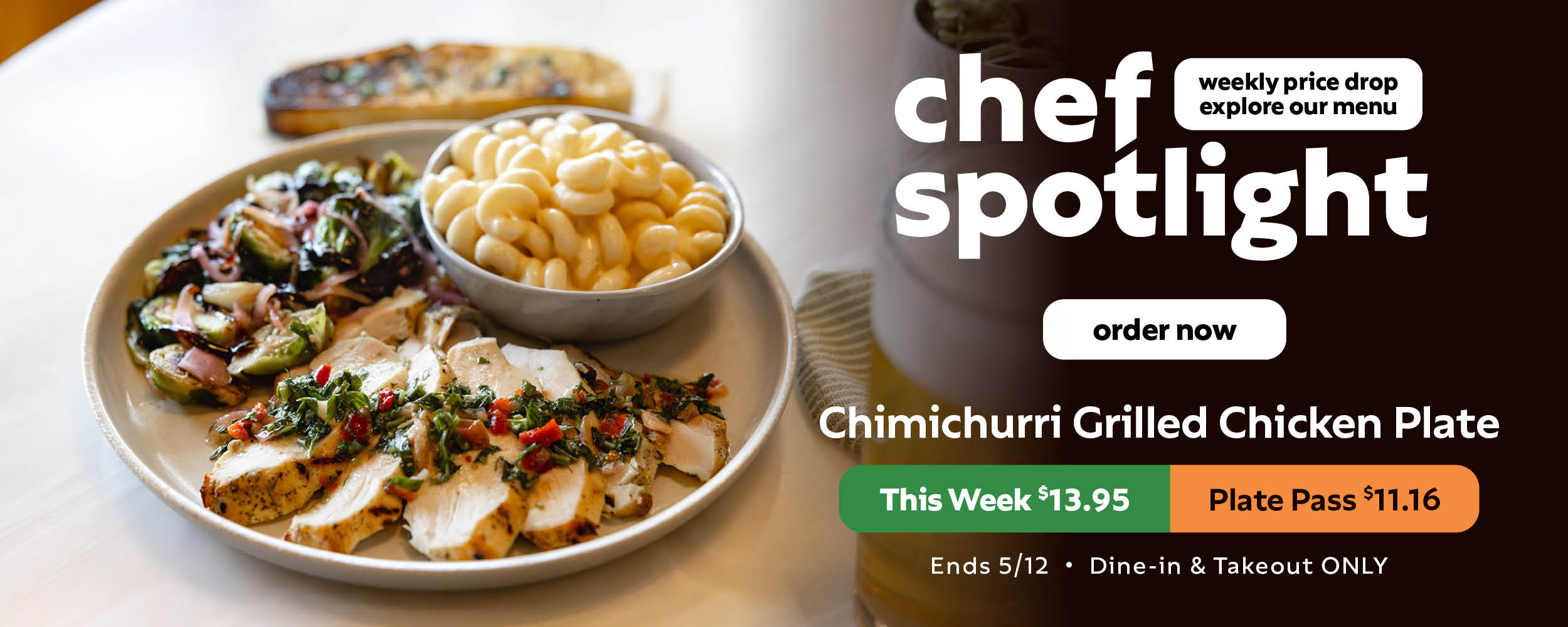 Chimichurri Grilled Chicken Plate