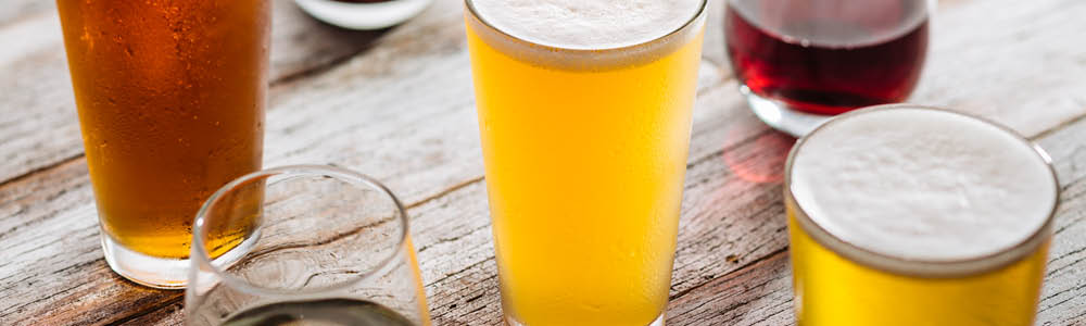 Craft beer on tap selection