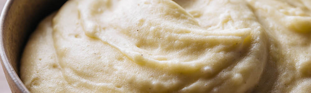 Mashed organic potatoes side dish