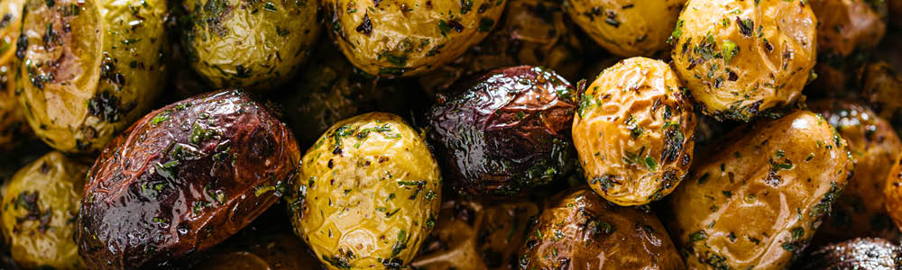 Roasted marble potatoes side dish