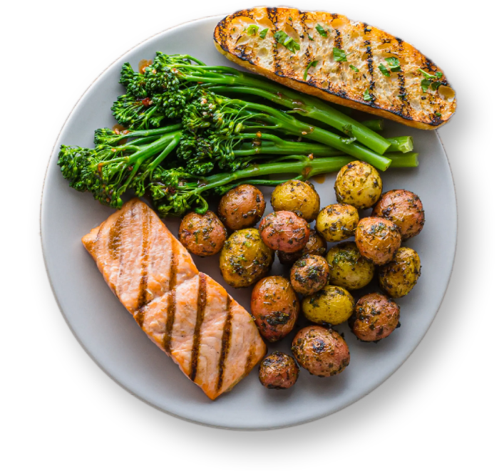 Grilled Sustainable Salmon Plate